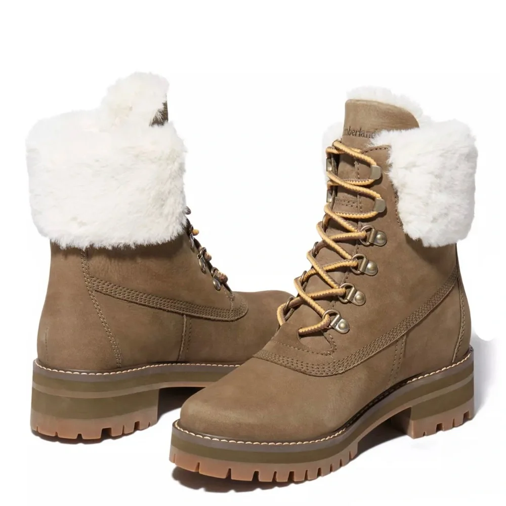 TIMBERLAND WOMEN'S COURMAYEUR VALLEY 6-INCH WATERPROOF FAUX-FUR BOOTS